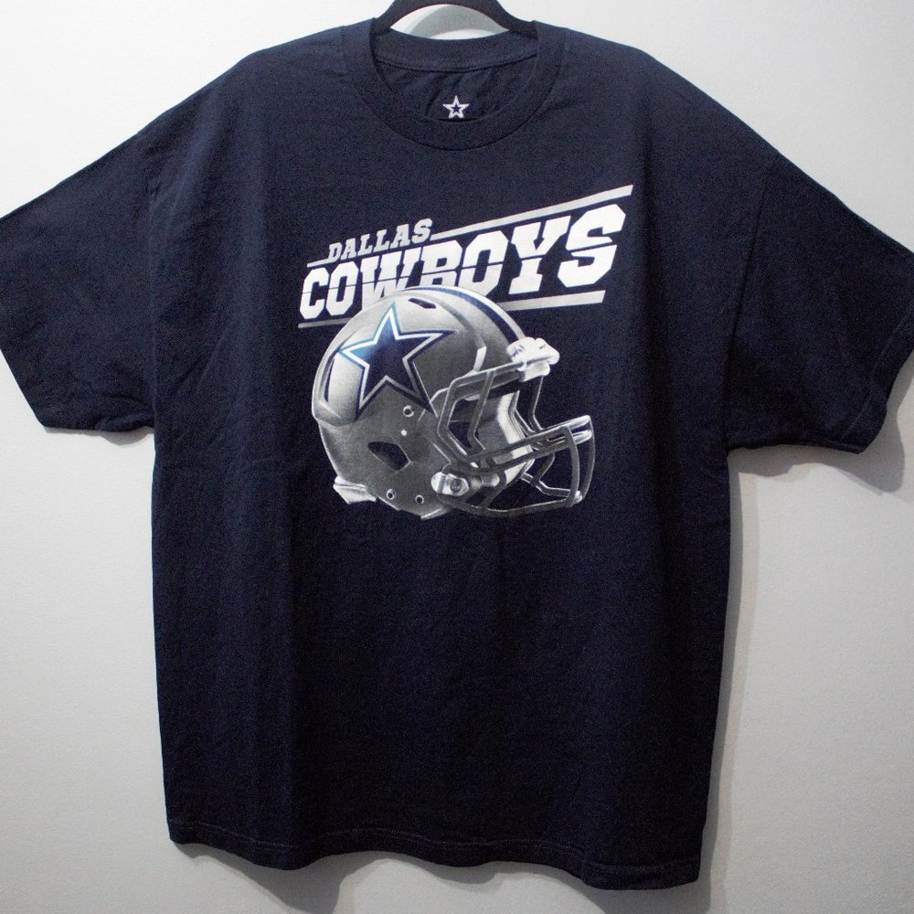 Dallas Cowboys Authentic Helmet Logo Tshirt Sz 2XL